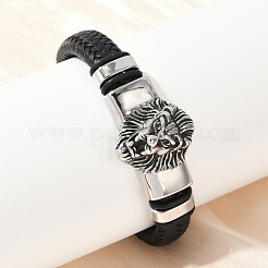 Braided Microfiber Leather Cord Bracelets&nbsp;BJEW-D304-19AS-01