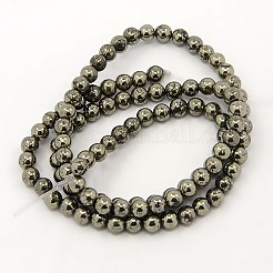 Natural Pyrite Beads Strands&nbsp;G-M009-03F