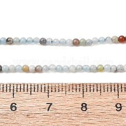 Natural Flower Amazonite Beads Strands&nbsp;G-Z116-A18-2mm