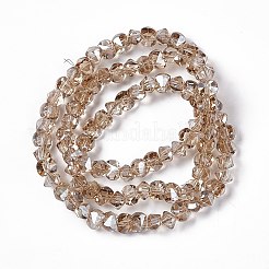 Transparent Electroplate Glass Beads Strands&nbsp;EGLA-L043-PL02