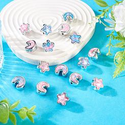 16Pcs 4 Styles Opaque Acrylic Beads&nbsp;OACR-TA0004-25
