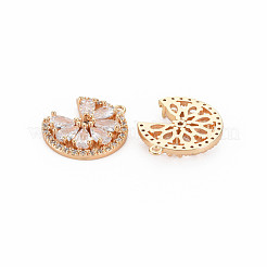 Brass Micro Pave Cubic Zirconia Charms&nbsp;KK-S364-269C