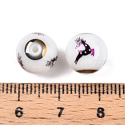Christmas Opaque Glass Beads&nbsp;EGLA-R113-03G
