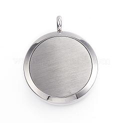 316 Surgical Stainless Steel Diffuser Locket Pendants&nbsp;STAS-H342-12P