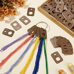 100Pcs Wood Floss Bobbin&nbsp;DIY-BC0013-82A