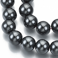 Non-magnetic Synthetic Hematite Beads Strands&nbsp;LS-G-Q892-12mm