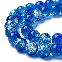 Baking Paint Crackle Glass Bead Strands&nbsp;CCG-S001-8mm-16