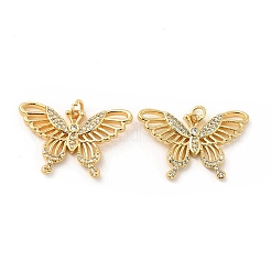 Brass Micro Pave Cubic Zirconia Pendants&nbsp;KK-H441-19G