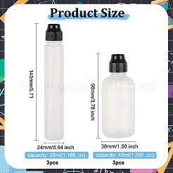 6Pcs 2 Style Plastic Empty Marker Bottles&nbsp;AJEW-OC0003-29