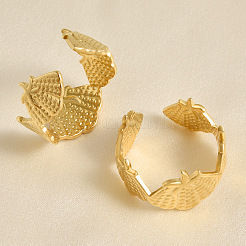 304 Stainless Steel Cuff Open Rings&nbsp;WQ3439-2