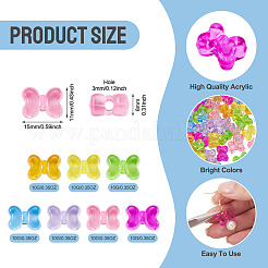70G 7 Colors Transparent Acrylic Beads&nbsp;TACR-TA0001-80