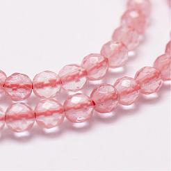 Cherry Quartz Glass Beads Strands&nbsp;G-D840-43-4mm