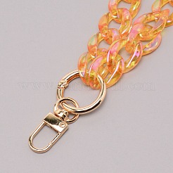 Transparent Resin Curb Chain Bag Strap&nbsp;FIND-WH0092-31B