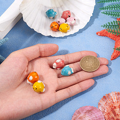 12Pcs 6 Colors Handmade Porcelain Beads for Necklaces Bracelets Making&nbsp;PORC-TA0001-22