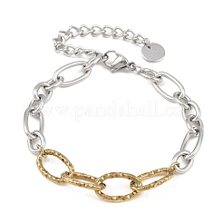 304 Stainless Steel Link Chain Bracelets for Women&nbsp;BJEW-K291-02GP