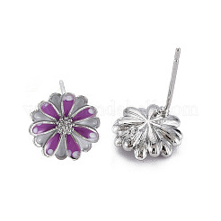 Enamel Stud Earring Findings&nbsp;KK-S356-662P-NF