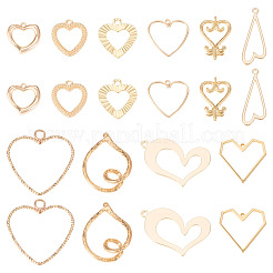 20Pcs 10 Styles Brass Pendants&nbsp;KK-TA0002-51