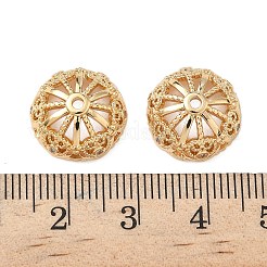 Brass Micro Pave Clear Cubic Zirconia Bead Caps&nbsp;KK-S350-09G