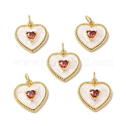 Rack Plating Brass Micro Pave Cubic Zirconia Pendants&nbsp;KK-H431-12G