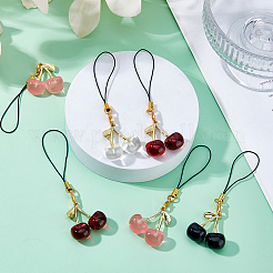 8Pcs 4 Style Alloy Resin Mobile Straps&nbsp;HJEW-DC00134