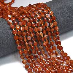 Natural Red Banded Agate Beads Strands&nbsp;G-K389-B16-01