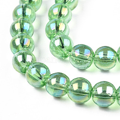 Electroplate Transparent Glass Beads Strands&nbsp;GLAA-T032-T4mm-AB15