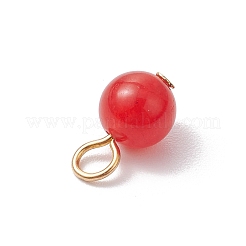 Natural Dyed Malaysia Jade Round Charms&nbsp;PALLOY-JF03358-01