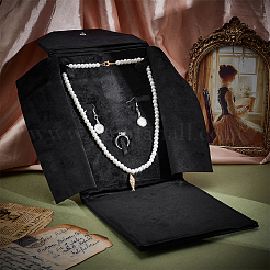Velvet Packing Boxes for Pearl Jewelry Set&nbsp;CON-WH0816-032B