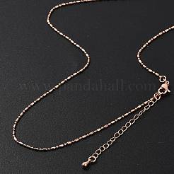 Brass Ball Chain Necklaces for Women&nbsp;NJEW-D302-32RG