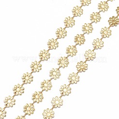 Handmade Golden Brass Enamel Link Chains&nbsp;CHC-K011-06G