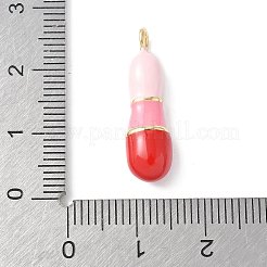 Brass Enamel Pendants&nbsp;KK-E093-03G-I-02