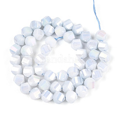 Anti-Tarnish Electroplate Glass Beads Strands&nbsp;GLAA-T025-8mm-14C