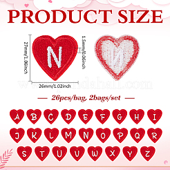 52Pcs 2Bags Polyester Clothing Patches&nbsp;PATC-MA0001-61