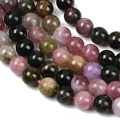 Natural Multicolor Tourmaline Beads Strands&nbsp;G-B175-B03-5mm