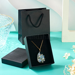 1Pc Dried Flower Stainless Steel Cable Chain Necklaces&nbsp;NJEW-TA0001-19B