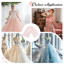 3D Flower Polyester with Resin Bead Fabric&nbsp;AJEW-MA0001-48A