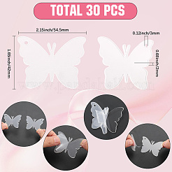 30Pcs Transparent Acrylic Pendants&nbsp;OACR-SC0002-30B