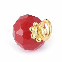 Electroplate Imitation Jade Glass Charms&nbsp;PALLOY-JF00395-M