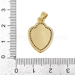 Brass Micro Pave Cubic Zirconia Pendants&nbsp;KK-D409-49G-04