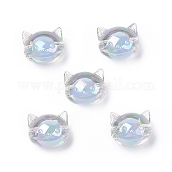 UV Plating Rainbow Iridescent Acrylic Beads&nbsp;LS-OACR-H015-05F