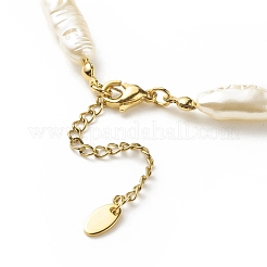 ABS Imitation Pearl & Millefiori Glass Beaded Necklace for Women&nbsp;NJEW-JN03918