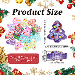 24Pcs 8 Colors Handmade Bumpy Glass Beads&nbsp;LAMP-PA0001-26