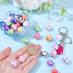 50Pcs 2 Styles Opaque Acrylic Beads&nbsp;OACR-SC0002-60