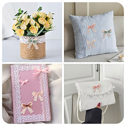 24Pcs 4 Styles Polyester Lace Bowknot Ornament Accessories&nbsp;DIY-TA0015-29