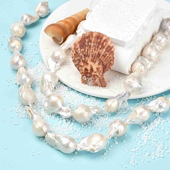 Natural Baroque Pearl Keshi Pearl Beads Strands&nbsp;PEAR-Q015-017