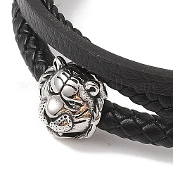 Braided Microfiber Leather Multi-strand Bracelets&nbsp;BJEW-B096-21F
