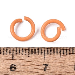 Spray Painted Iron Open Jump Rings&nbsp;IFIN-T017-04B-19