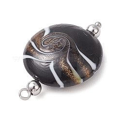 Handmade Gold Sand Lampwork Pendants&nbsp;PALLOY-JF04217-01