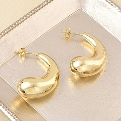 Brass Stud Earrings for Women&nbsp;KK-CBAD851-28G