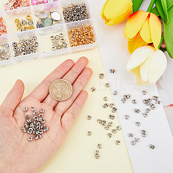 300Pcs 304 Stainless Steel Crimp Beads Covers&nbsp;STAS-HY0001-10